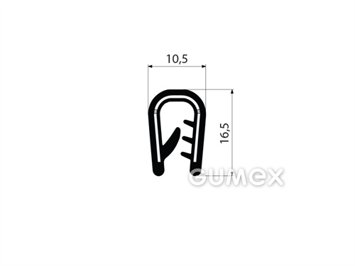 GUMMIPROFIL PIRELI U-FORM - DICHTUNG MIT ARMIERUNG - PVC